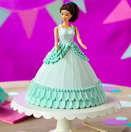 Green Barbie Cake